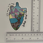 Scottish Wind Vinyl Sticker: Polygon Stag, Pastel Loch