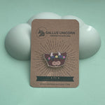 Highland Cow Acrylic Pin: Floral Crown, Scottish Recycled Coo