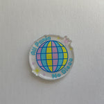All Panic No Disco Acrylic Pin: Pastel Disco Ball Brooch