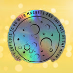 Frightened Rabbit Lyrics Sticker: Iridescent Moon Vinyl Decal