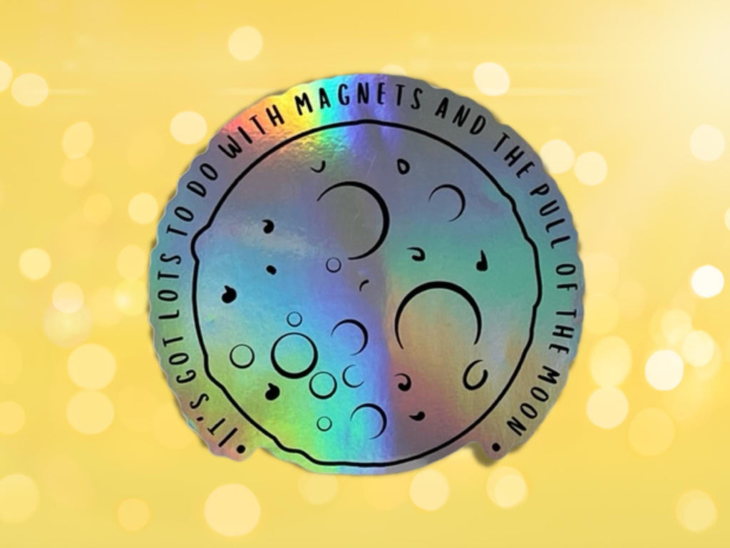 Frightened Rabbit Lyrics Sticker: Iridescent Moon Vinyl Decal