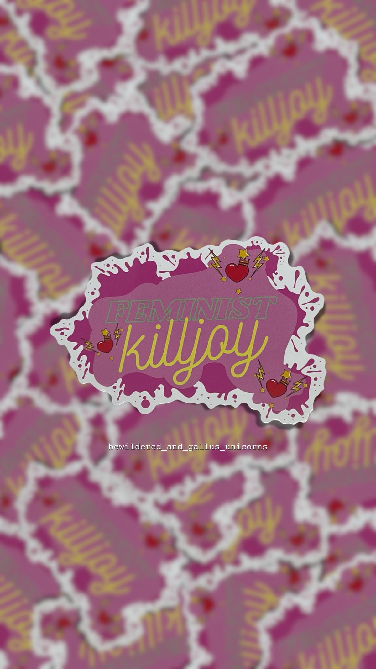 Feminist Killjoy Sticker: Glossy Vinyl Laptop Decal