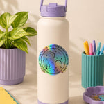 Frightened Rabbit Lyrics Sticker: Iridescent Moon Vinyl Decal