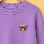 Highland Cow Acrylic Pin: Floral Crown, Scottish Recycled Coo